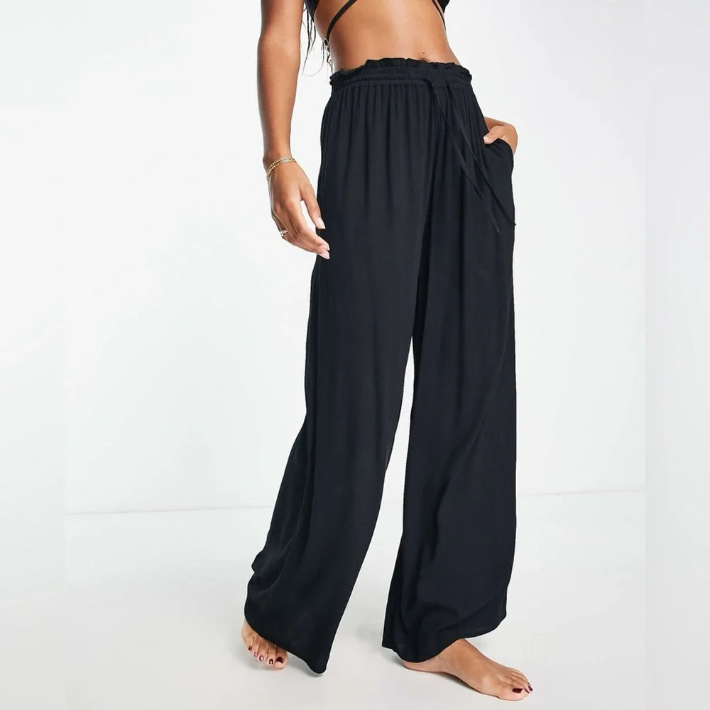 NWT Iisla & Bird beach drawstring pants in black‎ Sz 10